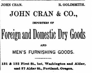 John Cran Oregon Advertisement