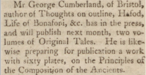 George Cumberland May 01 1810